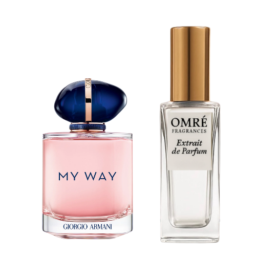 OMRÉ Belle Route fragrance inspired by My Way by Giorgio Armani
