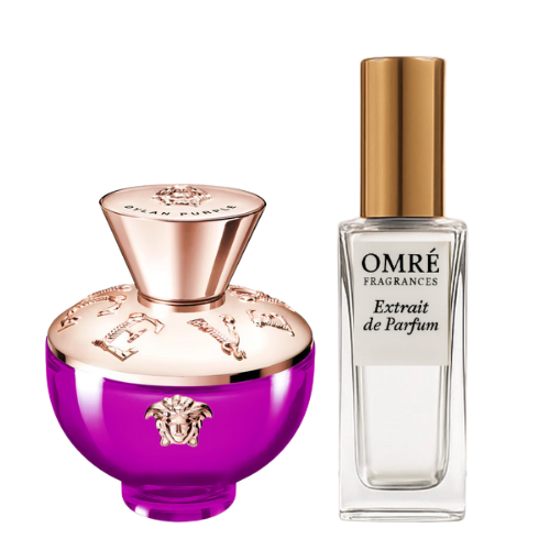 OMRÉ Violet Muse fragrance inspired by Dylan Purple by Versace