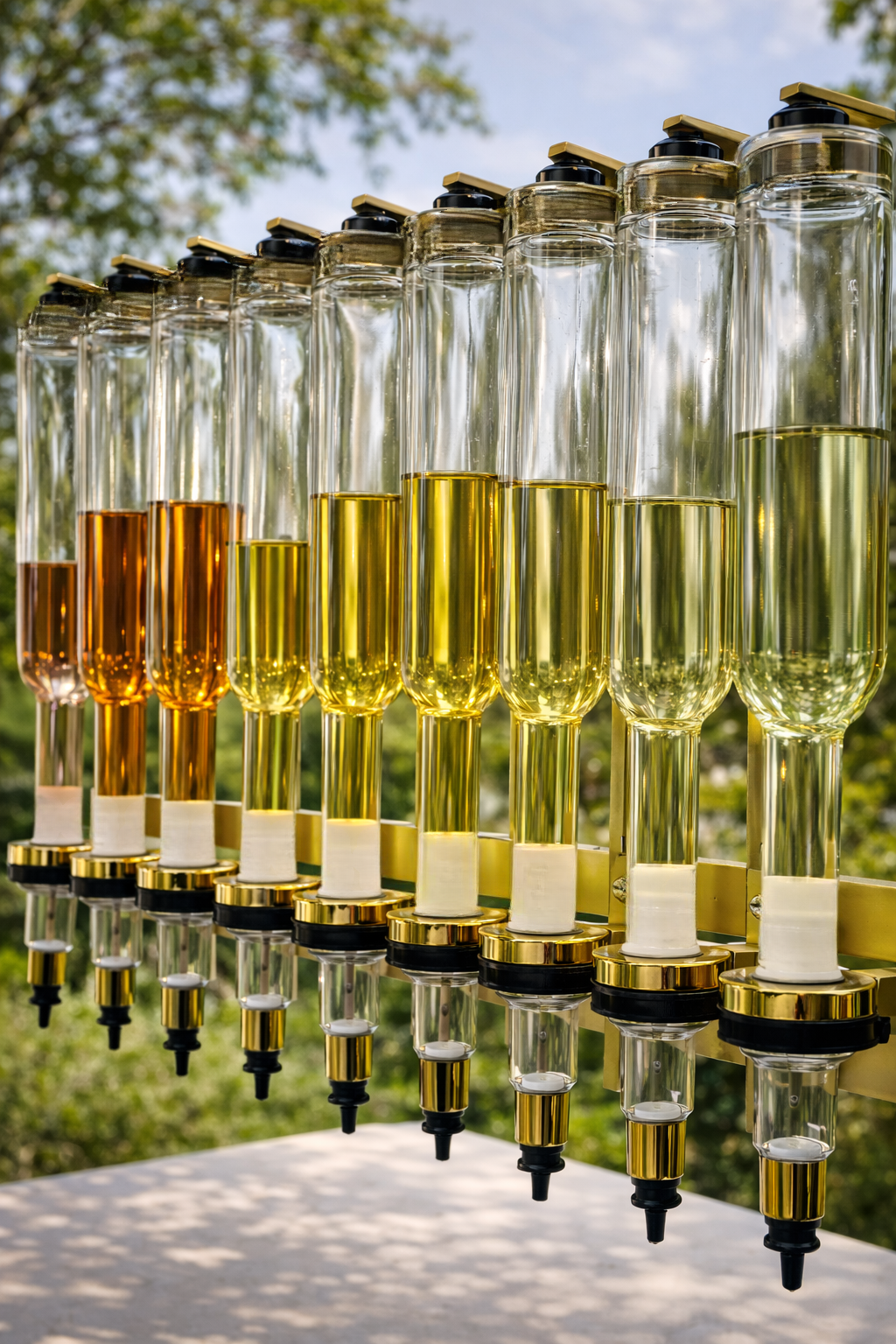 Oil-based perfume blending process at OMRY Fragrance bar in usa
